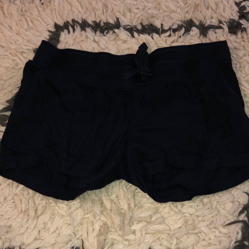 Pink Blush maternity navy shorts